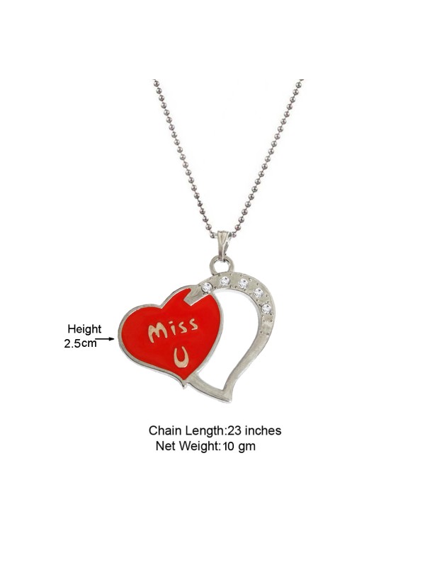 Valentines Special Miss U Pendant by Menjewell 